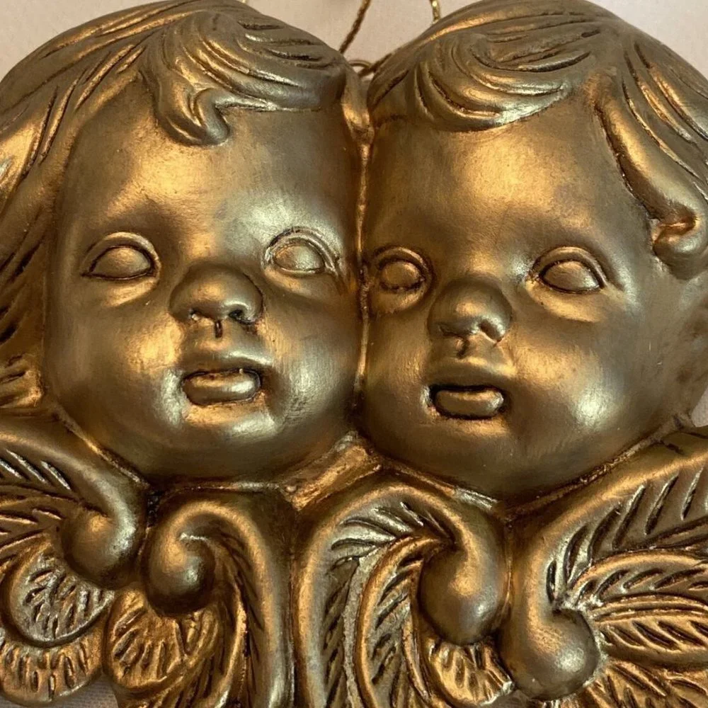VTG Y2K San Francisco Music Box‎ Co Christmas Cherub Angel Ornament Silent Night